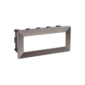 Searchlight Ankle - inbouw wandverlichting - 20,5 x 6,5 x 9,5 cm - 3,5W LED incl. - IP65 - roestvrij staal