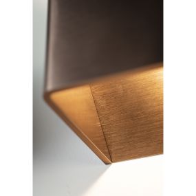 Artdelight Fulda - wandverlichting - 10 x 10 x 10 cm - 6W dimbare LED incl. - brons geborsteld