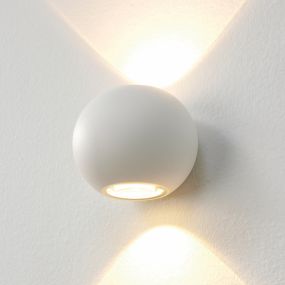 Artdelight Denver - buiten wandverlichting - Ø 10 cm - 2 x 4W dimbare LED incl. - IP54 - wit