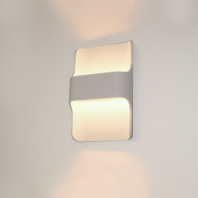 Artdelight Dallas - buiten wandverlichting - 16 x 7,8 x 24 cm - 2 x 8W dimbare LED incl. - IP65 - wit