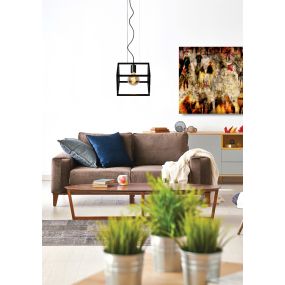 Lucide Fabian - hanglamp - 25 x 28 x 161 cm - zwart