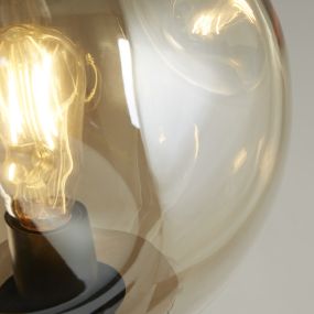 Searchlight Punch - vloerlamp - 30 x 150 cm - zwart en champagne
