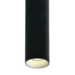 ONE Light Cylinder - hanglamp - Ø 7,5 x 240 cm - zwart