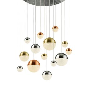 Searchlight Planets - hanglamp - Ø 70 x 300 cm - 14 x 7W dimbare LED incl. - multicolour