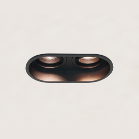 Artdelight Rex - inbouwspot - 175 x 92 mm, 2 x Ø 83 x 81 mm inbouwmaat - zwart