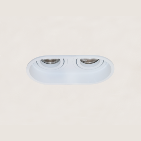 Artdelight Rex - inbouwspot - 175 x 92 mm, 2 x Ø 83 x 81 mm inbouwmaat - wit