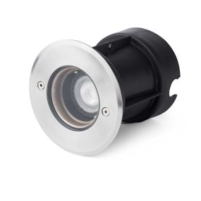 Faro Tecno-6 - ronde grondspot voor buiten - Ø 120 mm, Ø 100 mm inbouwmaat -  IP67 - satijn inox