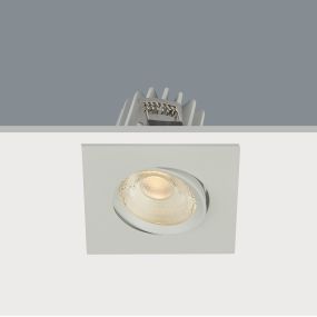 Artdelight Venice 2608 - inbouwspot - 80 x 80 mm, Ø 68 mm inbouwmaat - 8W dimbare LED incl. - IP44 - wit