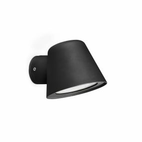 Faro Gina - wandverlichting - 11,5 x 15 x 9 cm - IP44 - mat zwart
