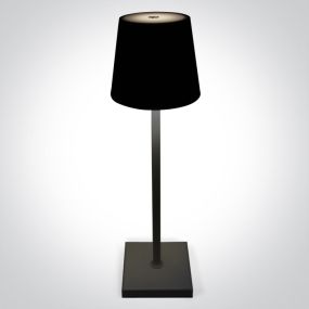 ONE Light Portable Trendy Light - oplaadbare tafellamp - Ø 11 x 38 cm - 3,5W dim bare LED incl. - IP54 - zwart