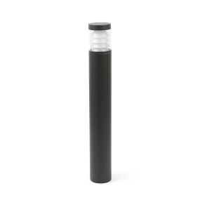Faro Plim - tuinpaal - Ø 9 x 65 cm - 10W LED incl. - IP65 – donkergrijs met transparant glas