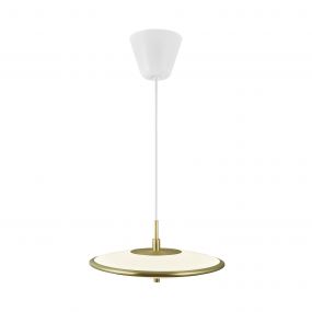 Design for the People Blanche 32 - hanglamp - Ø 32 x 14 cm - 15 dimbare LED incl. - messing