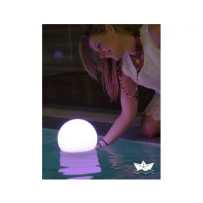 New Garden Buly 40 - tafellamp op zonne-energie - Ø 40 x 26,5 x 35 cm - 1W RGB LED incl. - IP68 - wit