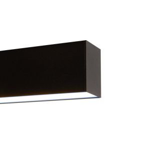 Lichtkoning Linear - plafondverlichting - 57 x 6,5 x 5 cm - 18W LED incl. - zwart - witte lichtkleur
