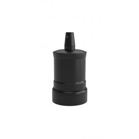 Calex - E27-fitting met cilindervormige kabelhouder - Ø 4,7 x 7,2 cm - mat zwart