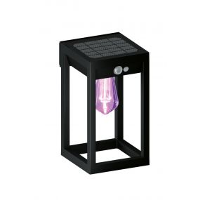 Calex Smart Solar Lantern - buitenwand op zonne-energie - 15 x 18 x 27 cm - 4W LED incl. - IP44 - zwart