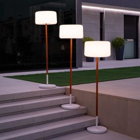 New Garden Chloe Plant - vloerlamp met oplaadbare lichtbron en afstandsbediening - dimbare 4,5W LED incl. - Ø 45 x 155 cm - IP65 - plastic