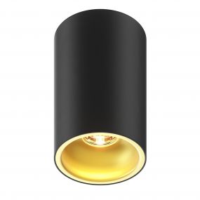 Zuma Line Deep SL - opbouwspot - Ø 9,6 x 14cm - zwart en goud