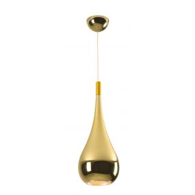 Maxlight Drop - hanglamp - Ø 16 x 120 cm - goud