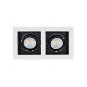 Projectlight Bloq 2 - inbouwspot - 180 x 100 mm, 171 x 92 mm inbouwmaat - wit en zwart