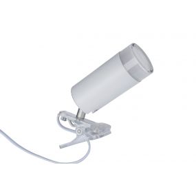 Lutec Klipa - klemlamp - slimme verlichting - Lutec Connect - 16,3 x 13,3 x 6,3 cm - 4,7W LED incl. - dimfunctie en instelbare lichtkleur via app - RGB+W - wit