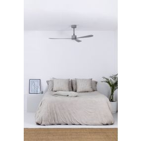 Faro Amelia - plafondventilator - Ø 132 x 26 cm - 6 snelheden - incl. afstandsbediening - slimme ventilator optie - grijs  