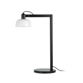 Faro Tatawin - tafellamp - 25 x 45,4 x 57,5 cm - zwart/melkglas