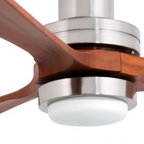 Faro Lantau L - plafondventilator - Ø 132cm - 15W LED incl. - incl. afstandsbediening - slimme ventilator - hout en aluminium   