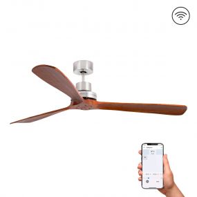 Faro Lantau XL - plafondventilator - Ø 168 x 33 cm - incl. afstandsbediening - slimme ventilator optie - hout en aluminium 