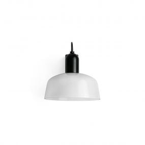 Faro Tatawin - wandlamp - 18,4 x 14 x 15,5 cm - zwart/melkglas