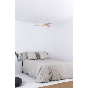 Faro Heywood - plafondventilator - Ø 90 x 190 cm - 6 snelheden - incl. afstandsbediening met timer - wit en hout 