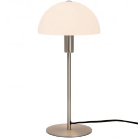 Nordlux Ellen 20 - tafellamp - Ø 20 x 40 cm - geborsteld staal en opaal