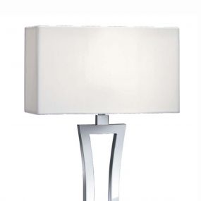 Searchlight Cusion - tafellamp - 57 cm - wit en chroom (laatste stuks!)