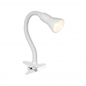 Searchlight Desk Partners - klemlamp - 30 cm - wit