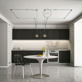 Creative Cables - plafond/wand snoerbevestiging - Ø 2,2 cm - zwart