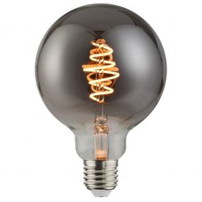 Nordlux LED filament lamp - Ø 12,5 x 17,8 cm - E27 - 5W dimbaar - 1800K - gerookt 