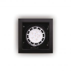 Maxlight Matrix - inbouwspot 1L - 185 x 185 mm, 150 x 150 mm inbouwmaat - zwart