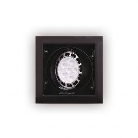 Maxlight Matrix - inbouwspot 1L - 185 x 185 mm, 150 x 150 mm inbouwmaat - zwart