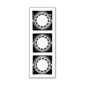Maxlight Matrix - inbouwspot 3L - 505 x 185 mm, 475 x 150 mm inbouwmaat - wit en zwart