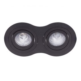 Maxlight Signal II - inbouwspot - 170 x 90 mm, Ø 2 x 75 mm inbouwmaat - zwart
