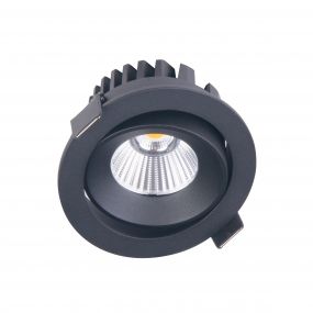 Maxlight Cyklop - inbouwspot - Ø 90 mm, Ø 80 mm inbouwmaat - 12W LED incl. - IP65 - zwart