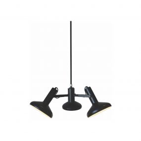 Artdelight Vectro - hanglamp - Ø 55 x 173 cm - zwart