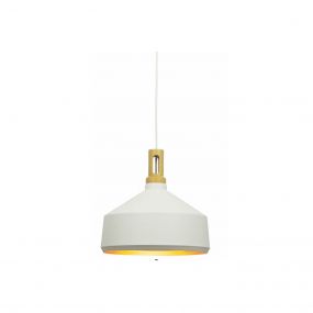 Artdelight Cornet - hanglamp - Ø 36 x 173 cm - wit en goud