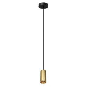 Artdelight Milano - hanglamp - Ø 6,5 x 150 cm - mat goud 