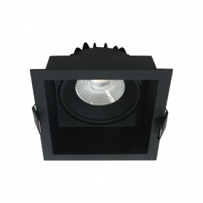 Artdelight Vibs - inbouwspot - 90 x 90 mm, Ø 80 mm inbouwmaat - 10W dimbare LED incl. - IP44 - zwart