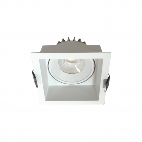 Artdelight Vibs - inbouwspot - 90 x 90 mm, Ø 80 mm inbouwmaat - 10W dimbare LED incl. - IP44 - wit