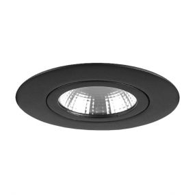 Integral LED Lux Ultra Slim - inbouwspot - Ø 83 mm, Ø 65 mm inbouwmaat - 6,5W dimbare LED incl. - zwart