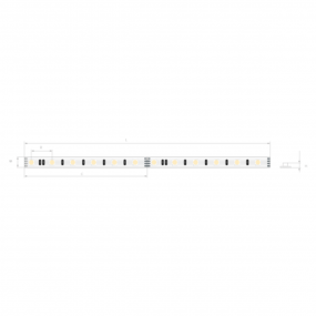 Klus LED strip - 0,6cm breed, 500cm lengte - 24Vdc - 15,6W LED per meter - 96 LEDs per meter - IP20 - RGB