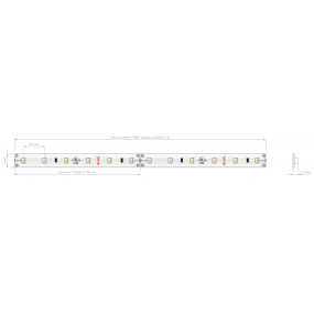 KLUS LED strip - 0,8cm breed, 500cm lengte - 24Vdc - dimbaar - 4,8W LED per meter - 60 LEDs per meter - IP20 - 2700K