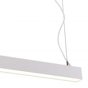 Dobac Fortis Pendant 18W - hanglamp - 56 x 6 x 5 cm - 18W LED incl. - wit - witte lichtkleur